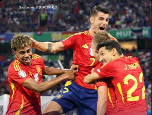 Spain National Team Edges France 2-1 in Euro 2024 Thriller: Yamal and Olmo Shine