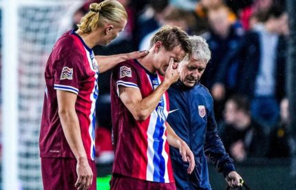 Martin Odegaard Suffers Ankle Injury During Norway’s Nations League Match