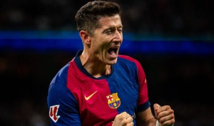 Lewandowski’s Double Strike Powers Barcelona to El Clasico Victory