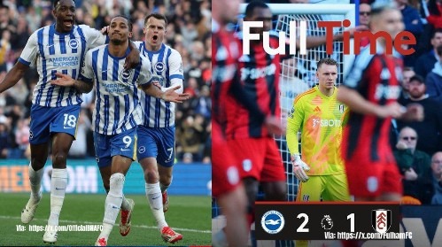 Brighton And Hove Albion Scored Late-Game Heroics Stun Fulham in Thrilling 2-1 Victory