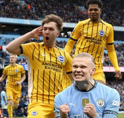 Manchester City Held to 2-2 Draw by Brighton at Etihad Stadium