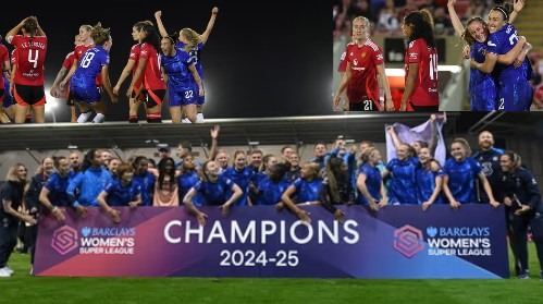 Chelsea Women's Team Clinch Sixth Straight WSL Title in Gritty Win Over Manchester United