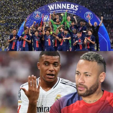 Kylian Mbappé, Neymar Congratulate PSG on Historic First Champions League Title