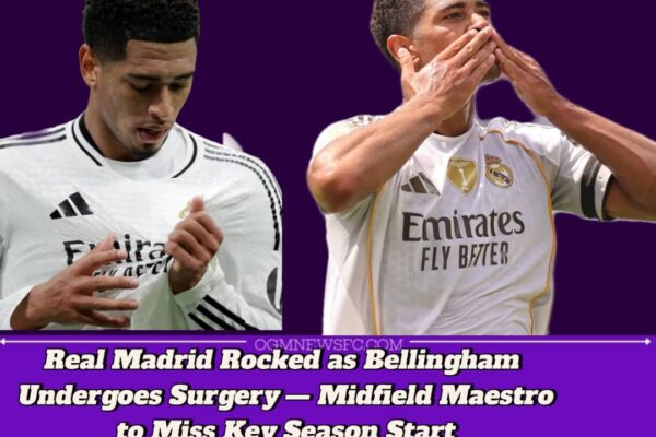 Jude Bellingham Out Until October After Shoulder Surgery — Real Madrid Star Faces Three-Month Layoff