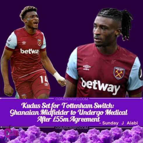 Tottenham Seal £55m Deal for Mohammed Kudus in Ambitious Summer Signing