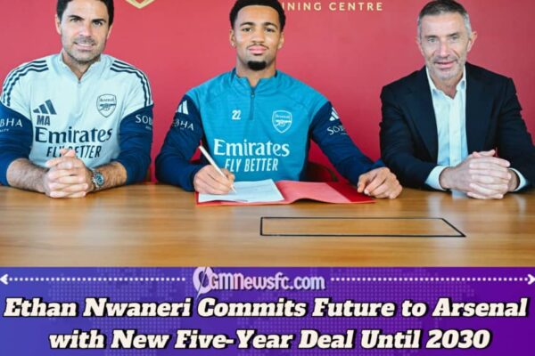 Ethan Nwaneri Signs Five-Year Arsenal Deal to Stay Until 2030