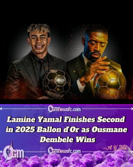 2025 Ballon d'Or:Lamine Yamal Finishes Second as Ousmane Dembele Claims Top Prize