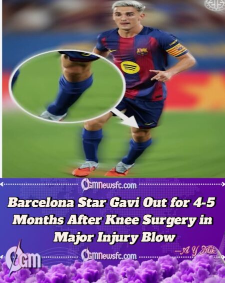 Barcelona Star Gavi Ruled Out for 4-5 Months After Knee Surgery