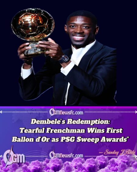 Tearful Dembele Crowned Ballon d’Or Winner as PSG Dominate Awards