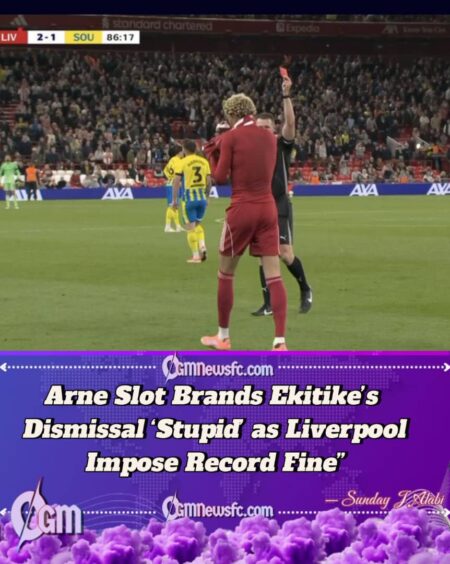 Hugo Ekitike Faces Huge Liverpool Fine After 'Stupid' Red Card Against Southampton