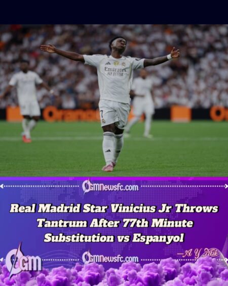 Real Madrid’s Vinicius Jr Shows Frustration After Substitution in 2-0 Win Over Espanyol