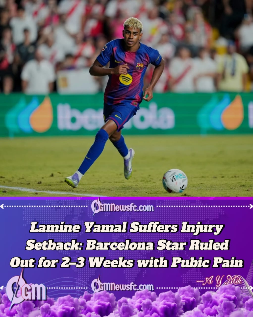 Barcelona Confirm Lamine Yamal Injury Blow: Rising Star Out for 2–3 Weeks with Recurring Pubic Discomfort