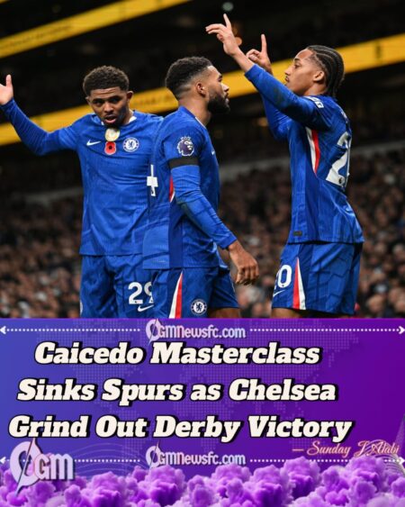 Tottenham 0–1 Chelsea: Blues Outmuscle Blunt Spurs as Caicedo Shines in Derby Duel