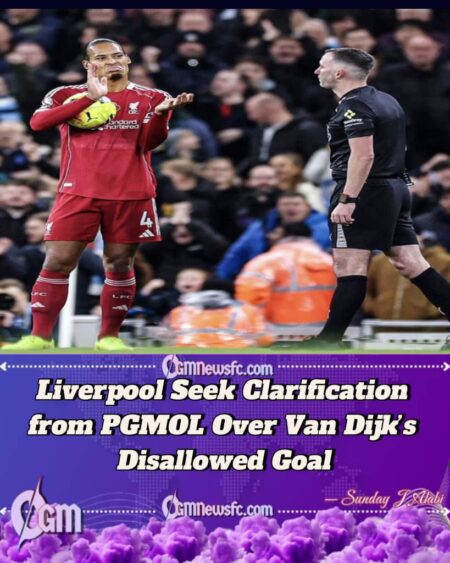 Liverpool Challenge VAR Ruling After Van Dijk’s Disallowed Goal Against Manchester City
