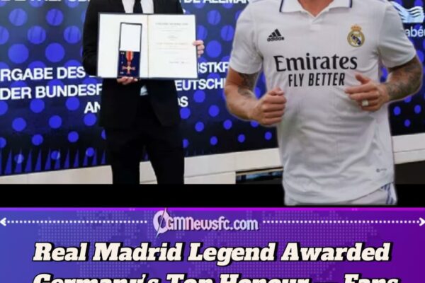 TONI KROOS BEAMS WITH PRIDE AS GERMANY HONOURS HIM WITH ITS HIGHEST NATIONAL AWARD AT THE BERNABÉU