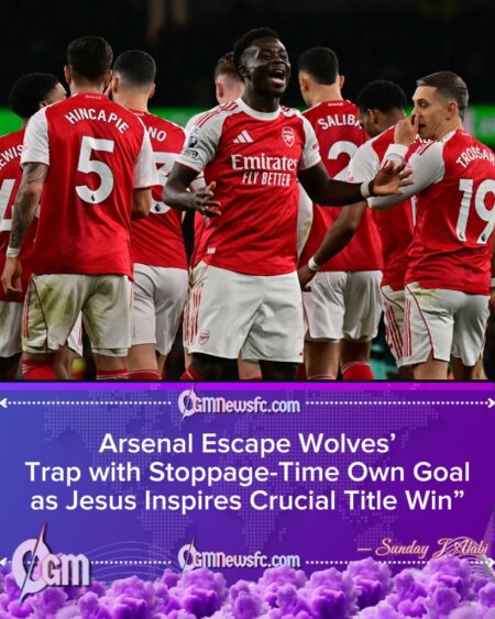 Jesus Returns as Arsenal Snatch Dramatic 2–1 Win, Leaving Wolves in Deeper Misery