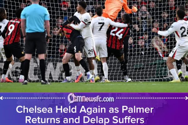Bournemouth 0–0 Chelsea: Palmer’s Return, Delap’s Injury and a Third Game Without a Win