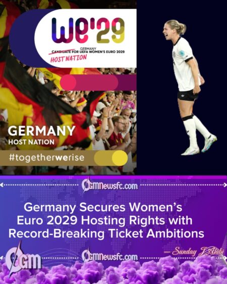 Germany to Host Women’s Euro 2029 After Pledging to Smash Ticket Sales Record