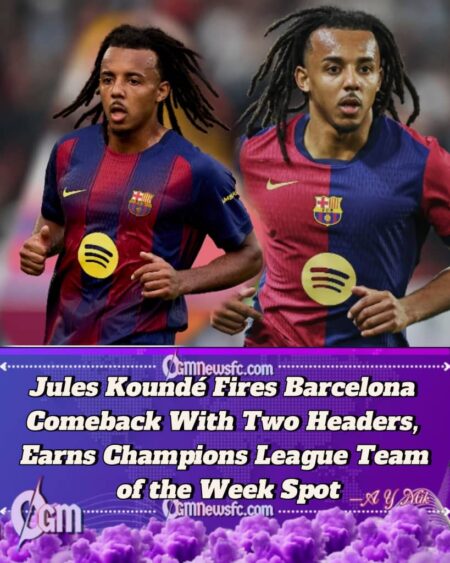 Jules Koundé Sparks Barcelona Comeback, Lands Champions League Team of the Week After Frankfurt Heroics