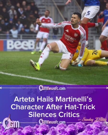 Arteta Backs Martinelli After Backlash as Hat-Trick Fires Arsenal Into FA Cup Fourth Round