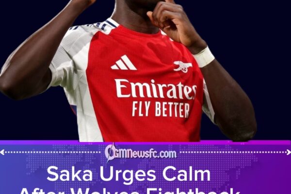 Saka Rejects Claims of Arsenal Wilting as Title Pressure Mounts After Wolves Draw