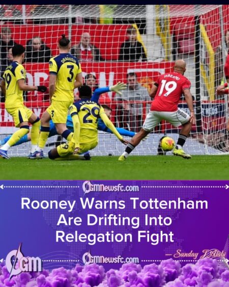 Tottenham in Relegation Battle, Says Rooney