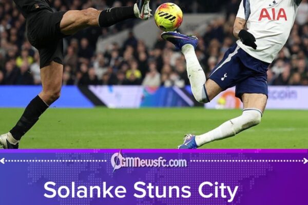 Tottenham 2–2 Manchester City: Solanke’s Scorpion Kick Rescues Spurs as City Stumble in Title Chase