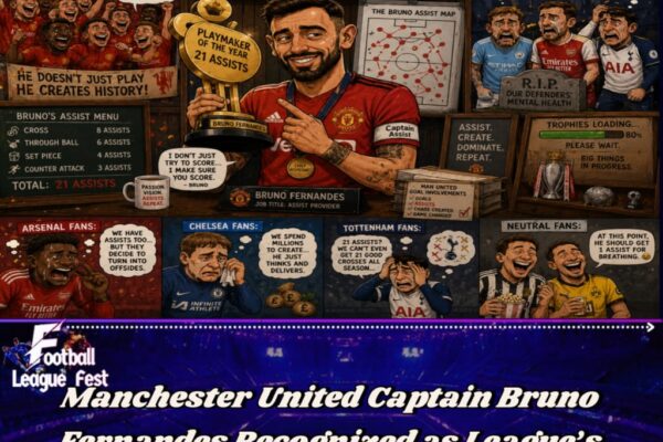 Bruno Fernandes Wins Premier League Playmaker Award With 21 Assists
