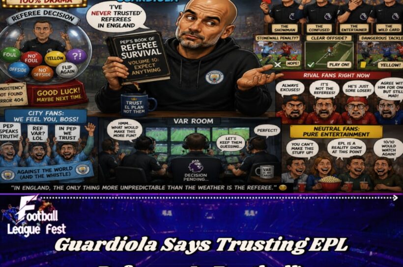 Guardiola Claims Premier League Referees Cannot Be Trusted