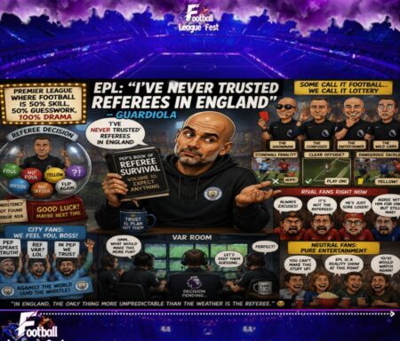 Guardiola Claims Premier League Referees Cannot Be Trusted