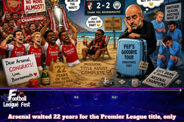 Drought: Arsenal Finally Escape Football’s Longest “Next Season” Joke