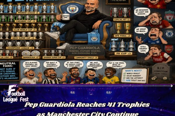 Pep Guardiola Reaches 41 Trophies as Manchester City Continue Football Dynasty