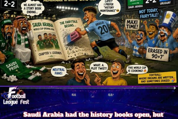 MAXI ERASER: URUGUAY'S LATE REVISION LEAVES SAUDI ARABIA CHECKING THE FINE PRINT
