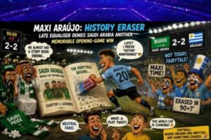 MAXI ERASER: URUGUAY'S LATE REVISION LEAVES SAUDI ARABIA CHECKING THE FINE PRINT