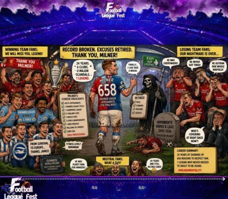 Milner Retirement Finally Arrives as Football’s Most Durable Human Subscription Service Expires