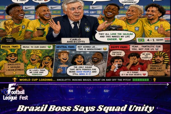 Seleção Builds Momentum With Win Over Egypt Ahead of Tournament