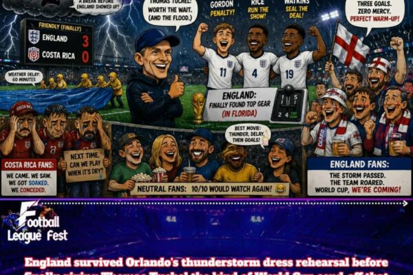 Storm Waits Patiently as England Finally Arrive for the Party