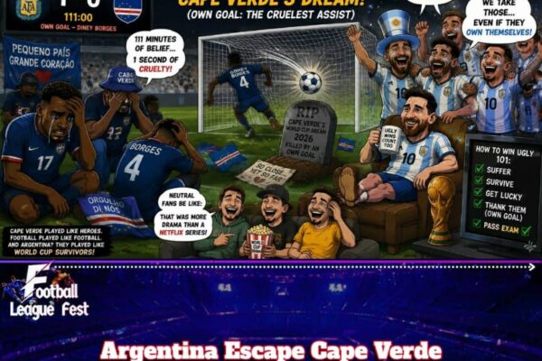 Argentina Find an Unexpected Hero Wearing Cape Verde Blue as Champions Escape World Cup Earthquake