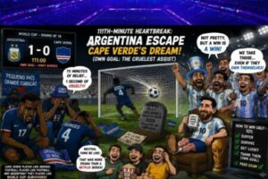 Argentina Find an Unexpected Hero Wearing Cape Verde Blue as Champions Escape World Cup Earthquake