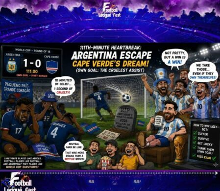 Argentina Find an Unexpected Hero Wearing Cape Verde Blue as Champions Escape World Cup Earthquake