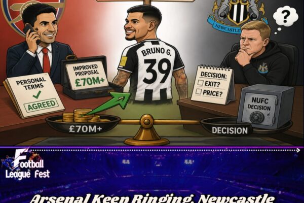 Arsenal Dial Newcastle Again as Bruno Saga Enters the "Answer Your Phone!" Stage