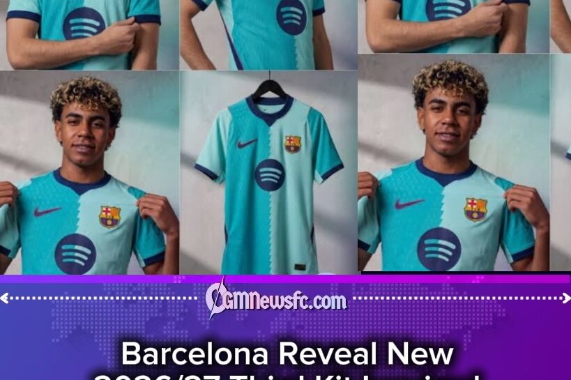 BARÇA OPENS THE TIME MACHINE: BARCELONA’S 2026/27 THIRD KIT BRINGS 1990s STYLE BACK TO THE FUTURE