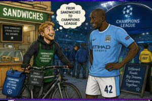 From Sandwiches to the Champions League: Bergström Cycles Into Football's Biggest Night