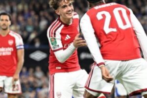 MAX DOWMAN TURNS PORTMAN ROAD INTO HIS PERSONAL PLAYGROUND AS ARSENAL TEENAGER LEAVES IPSWICH CHASING SHADOWS